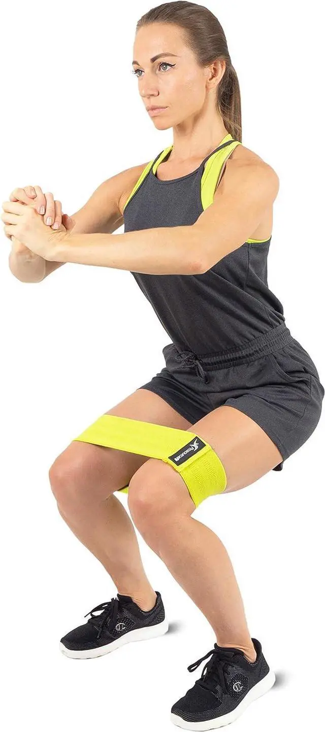 Alt view image 4 of 6 - ProsourceFit Fabric Loop Resistance Bands Set with Anti-Slip Grip, Mini Workout Bands for Fitness Training to Tone Legs, Glutes and Booty