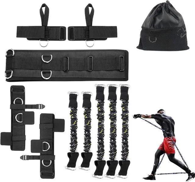 Main image of Boxing Resistance Bands Set for Speed and Agility, Workout Band Ankle Exercise Bands Legs Ankle Straps for Resistance Training Enhance Explosive Power