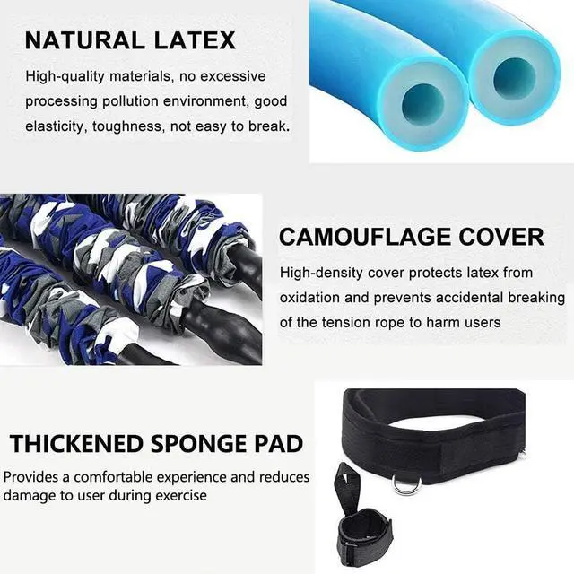 Alt view image 3 of 7 - Boxing Resistance Bands Set for Speed and Agility, Workout Band Ankle Exercise Bands Legs Ankle Straps for Resistance Training Enhance Explosive Power