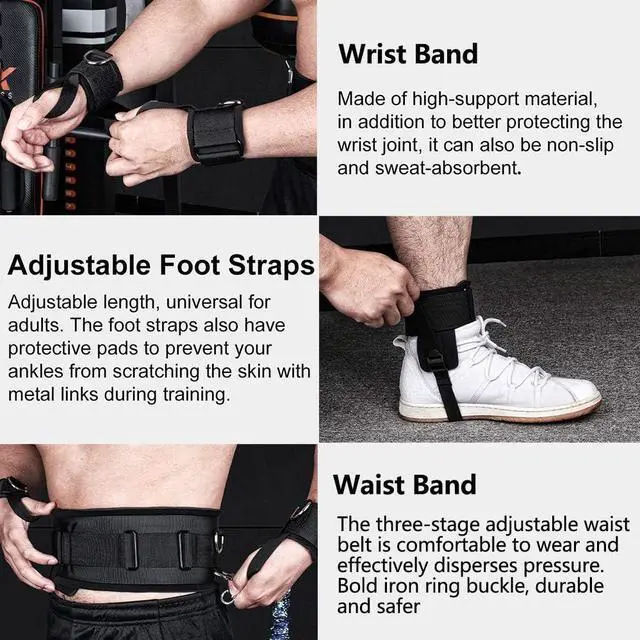 Alt view image 4 of 7 - Boxing Resistance Bands Set for Speed and Agility, Workout Band Ankle Exercise Bands Legs Ankle Straps for Resistance Training Enhance Explosive Power