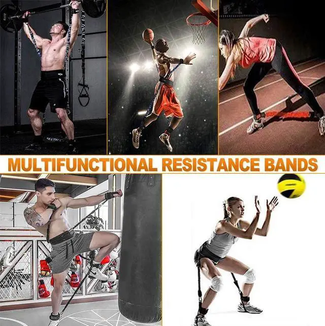 Alt view image 5 of 7 - Boxing Resistance Bands Set for Speed and Agility, Workout Band Ankle Exercise Bands Legs Ankle Straps for Resistance Training Enhance Explosive Power