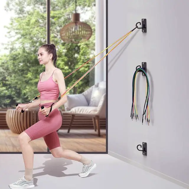 Alt view image 7 of 7 - (3PCS) Wall Mount Workout Anchors,Resistance Band Wall Anchor,Space Saving Wall Mount Workout Anchors for Home Gym WorkoutsBody Weight Straps, Suspension Training, Exercise,Stretching,Yoga