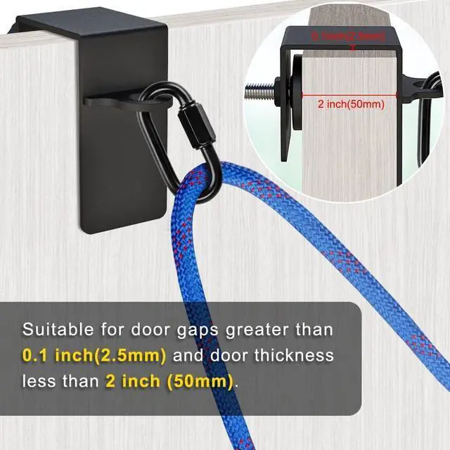 Alt view image 3 of 6 - SELEWARE Door Anchor for Resistance Bands Home Gym Workout Door Mount Attachment for Body Weight Straps, Strength Training, Physical Therapy Exercise