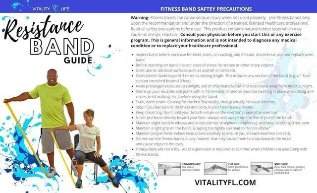 Alt view image 3 of 4 - Vitality 4 Life with Curtis Adams Senior Resistance Band: Light Resistance, Longer Length + Instruction Guide. Latex Free. Exercise, Stretching, Physical Therapy