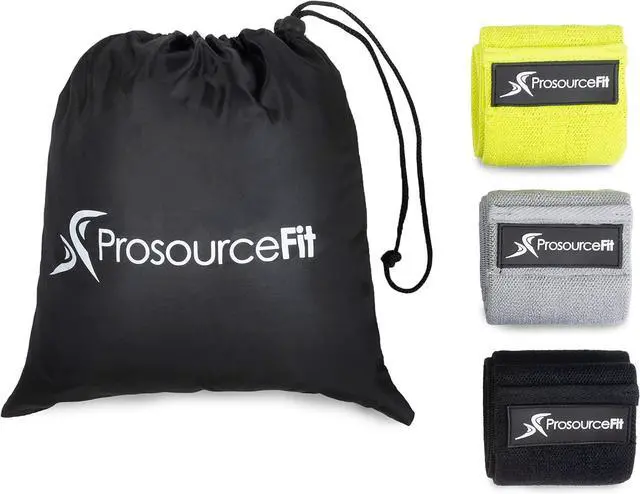 Alt view image 3 of 6 - ProsourceFit Fabric Loop Resistance Bands Set with Anti-Slip Grip, Mini Workout Bands for Fitness Training to Tone Legs, Glutes and Booty