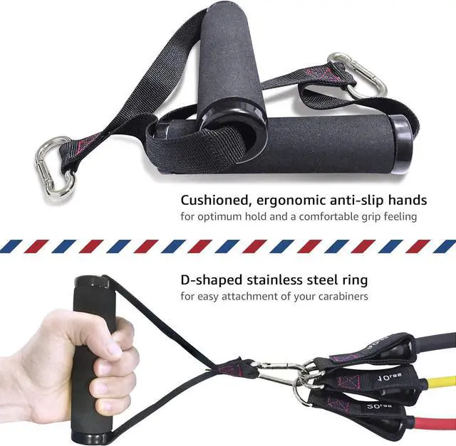 Alt view image 3 of 4 - TheFitLife Exercise and Resistance Bands Accessories - Attachment for Workout Bands, Pull Up Bands, Cable Machines, Strength Training Excersize Equipment