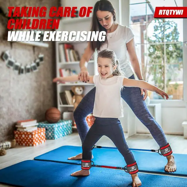 Alt view image 3 of 7 - Ankle Resistance Bands Set - Adjustable 60LB Tube Bands for Glutes & Legs Workouts - 3 Different Pounds - Recoils - Ankle Strap for Women & Men