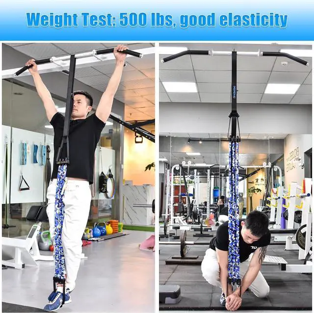 Alt view image 7 of 7 - Brebebe Pull Up Assist Bands Chest Expander, Resistance Bands with Handles Natural Latex 200 LB Load, for Chin Up, Biceps Curl, Triceps Train, Overhead Extension, Shoulder Workout