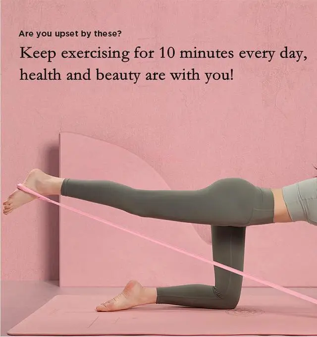 Alt view image 4 of 5 - Resistance Bands,Professional Exercise Bands Long Natural Latex Elastic Bands, Perfect for Strength Training,Physical Therapy,Yoga,Pilates,Stretching