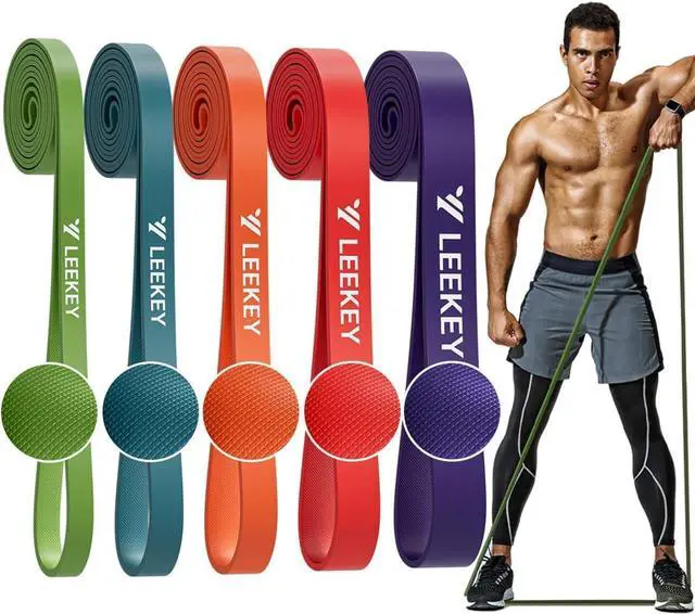 Main image of LEEKEY Resistance Bands, Exercise Bands with Handles,Pull Up Assist Bands - Bands for Working Out,Band for Men and Women Fitness Training, Physical Therapy,Home Workouts