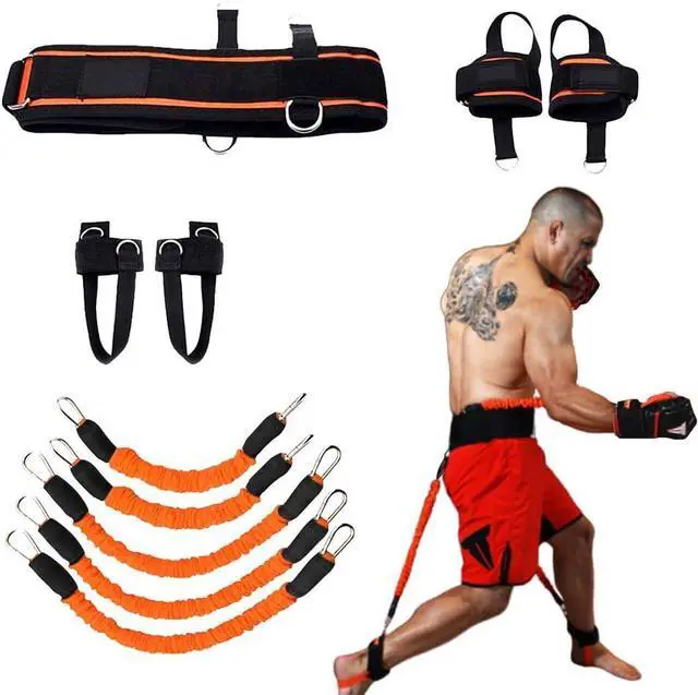 Main image of Exercise Boxing Resistance Bands Leg Strength Training Home Workout Equipment Bounce, Explosive Power Training for MMA, Bounce,etc Indoor and Outdoor Fitness Training, Set of 12