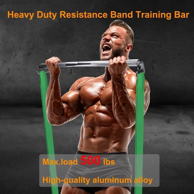 Alt view image 5 of 6 - J Bryant Fitness Resistance Band Exercise Bar Large Hook Heavy Duty Bar
