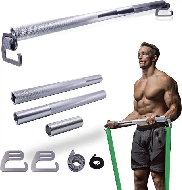 Main image of J Bryant Fitness Resistance Band Exercise Bar Large Hook Heavy Duty Bar