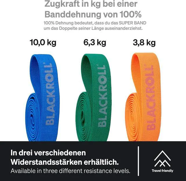 Alt view image 7 of 7 - BLACKROLL - Super Band Set, Long Bands for Working Out, Resistance Bands for Legs and Glutes, Workout Bands for Stretching and Exercise, Booty Bands for Home Gym Equipment