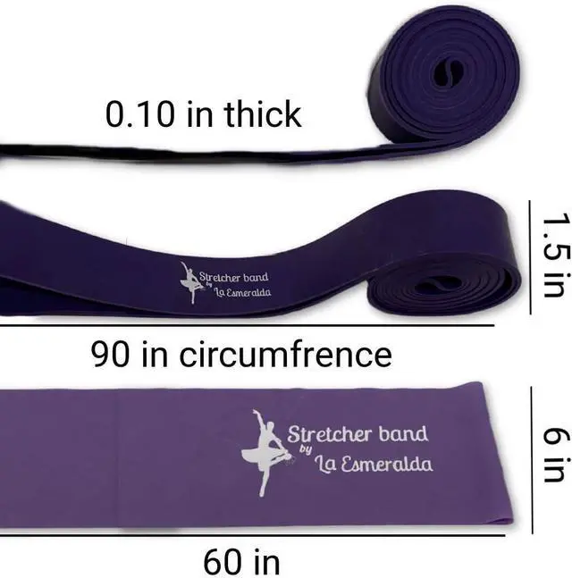 Alt view image 4 of 7 - La Esmeralda Stretch Bands Set of 2 for Ballet, Dancers, Gymnastics .Resistance Bands to Improve Flexibility, Splitting and Strenght. 3 Colors, Gift Box, Instruction Booklet, Carry Bag Including.