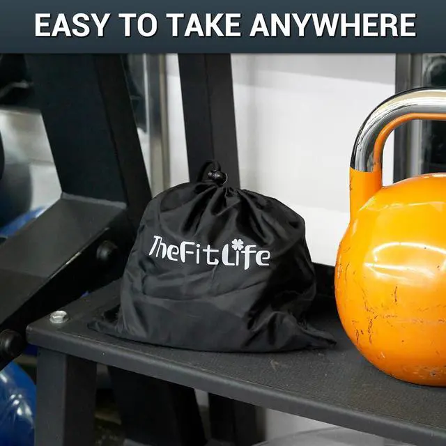 Alt view image 7 of 7 - TheFitLife Resistance Bands with Handles - Designed for American Body Types, Exercise Workout Tubes for Men, Women, Includes Large Handles, Ankle Straps, Door Anchor, Fitness Levels
