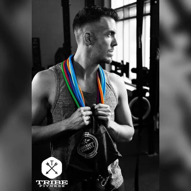 Alt view image 5 of 5 - TRIBE Resistance Bands Set with Loop Bands I Bands for Men&Women with Workout Bands, Loop Bands, Handles, Door Anchor, Ankle Strap, Exercise eBook I Resistance Training Fitness EquipMen&Women