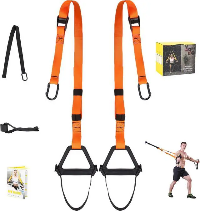 Main image of Moulyan Bodyweight Resistance Training Straps,Suspension Training Straps Complete Home Gym Fitness Trainer kit for Full-Body Workout Easy Setup Gym Home Outdoors