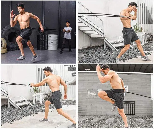 Alt view image 5 of 7 - YNXing Dynamic Resistance Trainer Acceleration Speed Elastic Cord for Resistance Training to Improve Strength, Power, and Agility