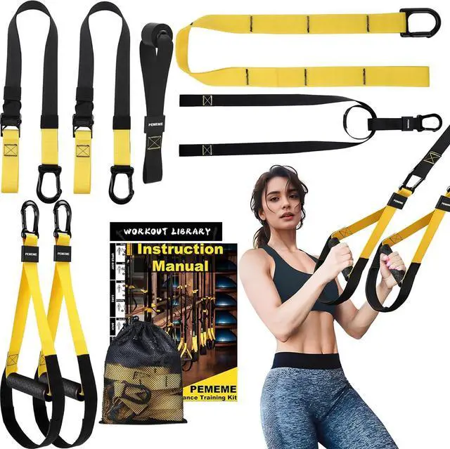 Main image of Home Resistance Training Kit | Full-Body Workout with Suspension Trainer Straps, Door Anchor, Handles, and Carrying Bag | Complete Home Gym Equipment