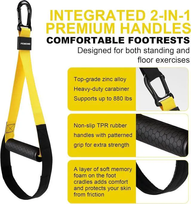 Alt view image 2 of 6 - Home Resistance Training Kit | Full-Body Workout with Suspension Trainer Straps, Door Anchor, Handles, and Carrying Bag | Complete Home Gym Equipment