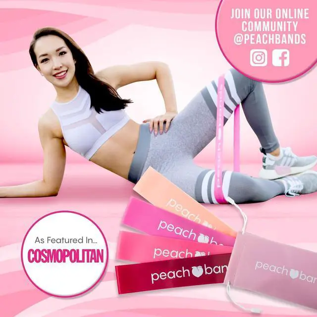 Alt view image 3 of 5 - Peach Bands Resistance Bands Set - Exercise Workout Bands for Legs and Butt