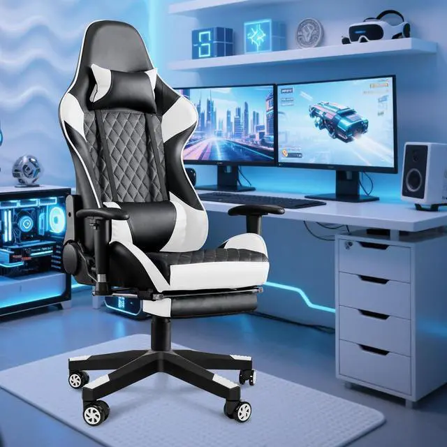 Alt view image 2 of 7 - Frassie 28 Inch Heavy Duty Nylon Gaming Office Chair Base Replacement Part with 5 Casters