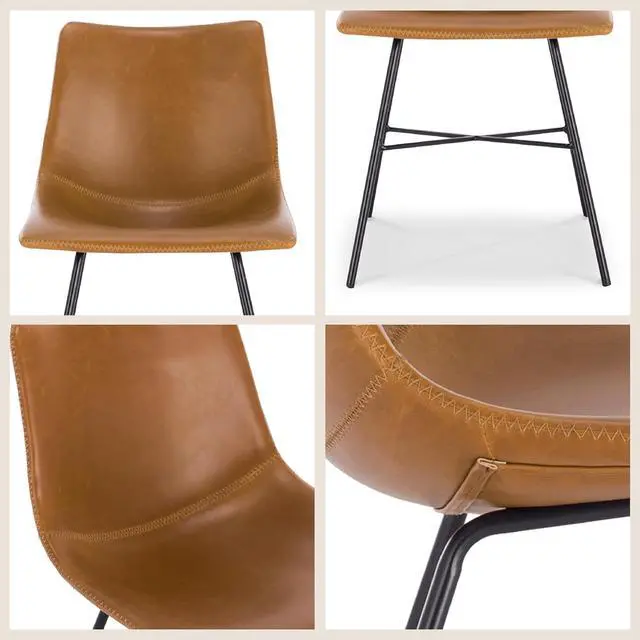 Alt view image 7 of 7 - Poly and Bark Paxton Dining Chair, Set of 2 Tan