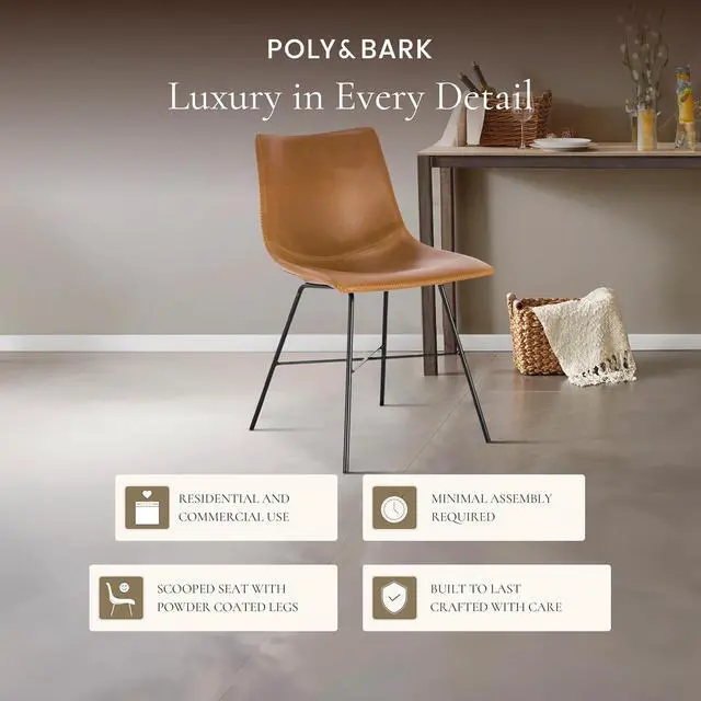 Alt view image 6 of 7 - Poly and Bark Paxton Dining Chair, Set of 2 Tan