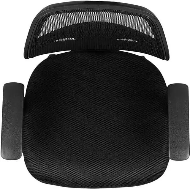 Alt view image 7 of 7 - Flash Furniture Flash Fundamentals Mid-Back Black Mesh Swivel Ergonomic Task Office Chair with Arms