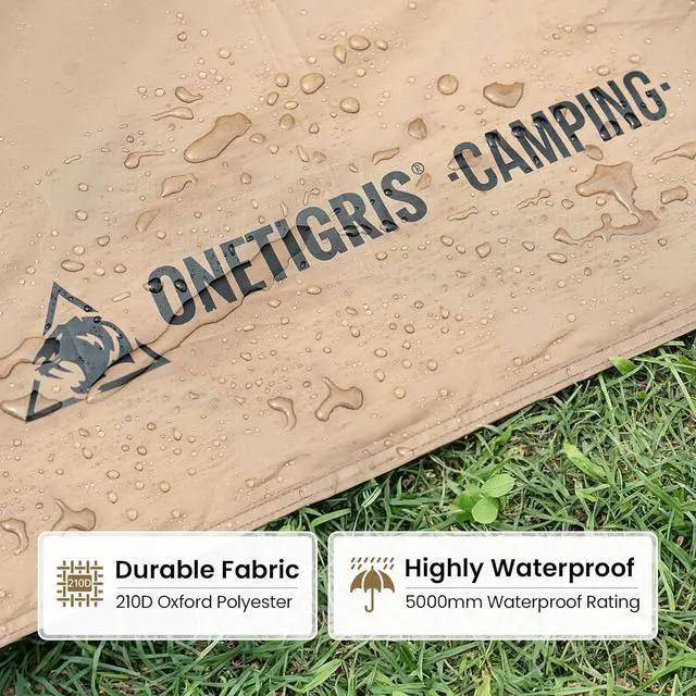 Alt view image 4 of 7 - OneTigris Rock Fortress 6 Person Footprint, Ten-Sided Tent Groundsheet 5000mm Waterproof Ratings