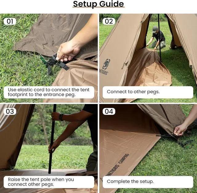 Alt view image 7 of 7 - OneTigris Rock Fortress 6 Person Footprint, Ten-Sided Tent Groundsheet 5000mm Waterproof Ratings