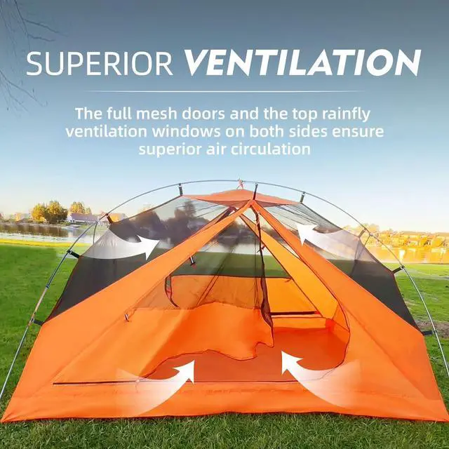 Alt view image 6 of 7 - Clostnature Taurus 2 Person Backpacking Tent - Lightweight Two Person Tent for Backpacking, Easy Set Up Waterproof Camping Tent for Adults, Kids, Scouts, Large Size Outdoor, Hiking Gear