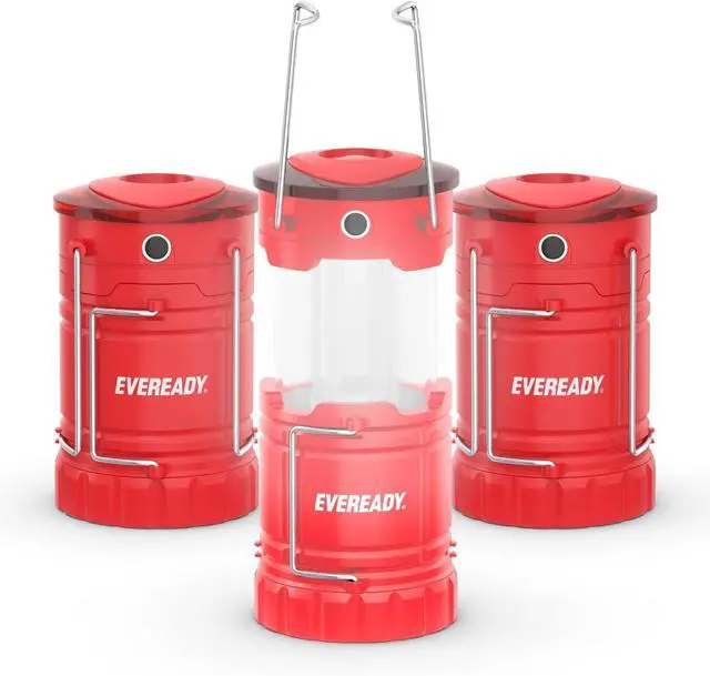Main image of Eveready LED Camping Lantern 360 PRO (3-Pack), Super Bright Tent Lights, Rugged IPX4 Water Resistant LED Lanterns, 100 Hour Run-time (Batteries Included)