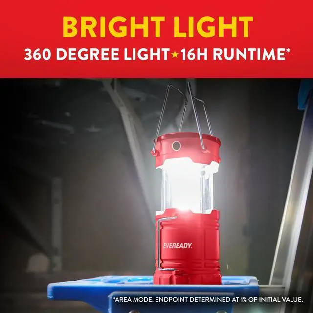 Alt view image 3 of 7 - Eveready LED Camping Lantern 360 PRO (3-Pack), Super Bright Tent Lights, Rugged IPX4 Water Resistant LED Lanterns, 100 Hour Run-time (Batteries Included)