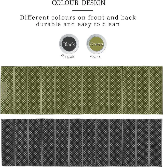 Alt view image 3 of 6 - AceCamp Portable Foam Sleeping Pad, Full Length Accordion Sleeping Mat for Camping & Hiking, Lightweight, Soft & Compact Cushion for Sleeping Bag, Comfort, Tent, Rocky Terrain