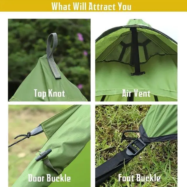 Alt view image 2 of 7 - FIREHIKING Hot Camping Tent - Ultralight Tepee With Stove Jack for 1-2 Adults