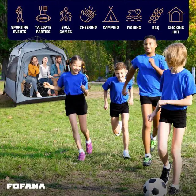 Alt view image 2 of 7 - FOFANA MultiPod - Pop-Up All-Weather Sports Tent - Multipurpose Pod 270 View Multi-Person - Sports Mom and Dad Essentials