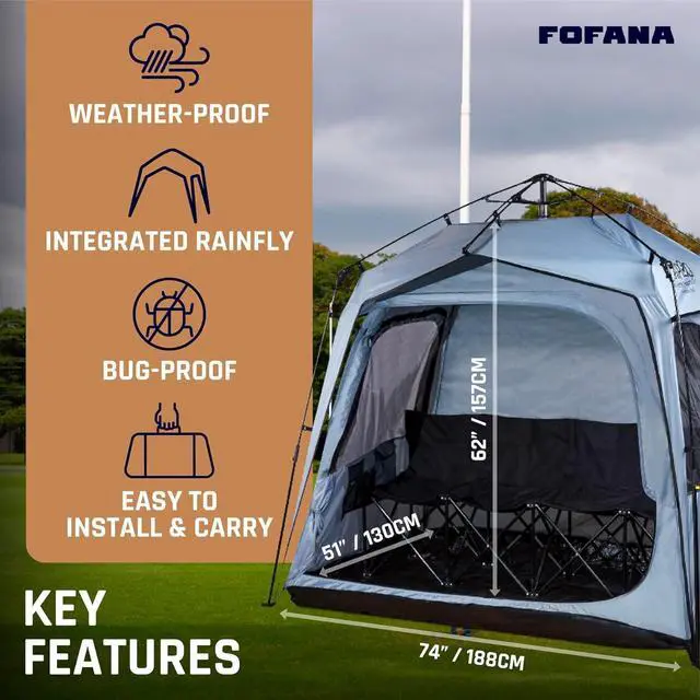 Alt view image 4 of 7 - FOFANA MultiPod - Pop-Up All-Weather Sports Tent - Multipurpose Pod 270 View Multi-Person - Sports Mom and Dad Essentials