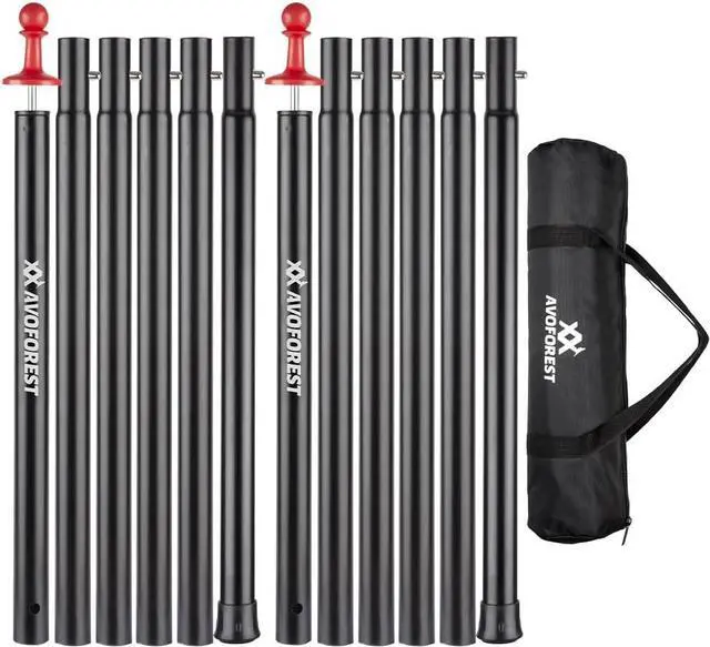 Main image of Tent Poles for Tarp, AVOFOREST Camping Tent Tarps Poles Adjustable Camping Accessories 90in Heavy Duty Poles Thicker Tent Pole with a Diameter of 0.98in for Backpacking Hiking Awning