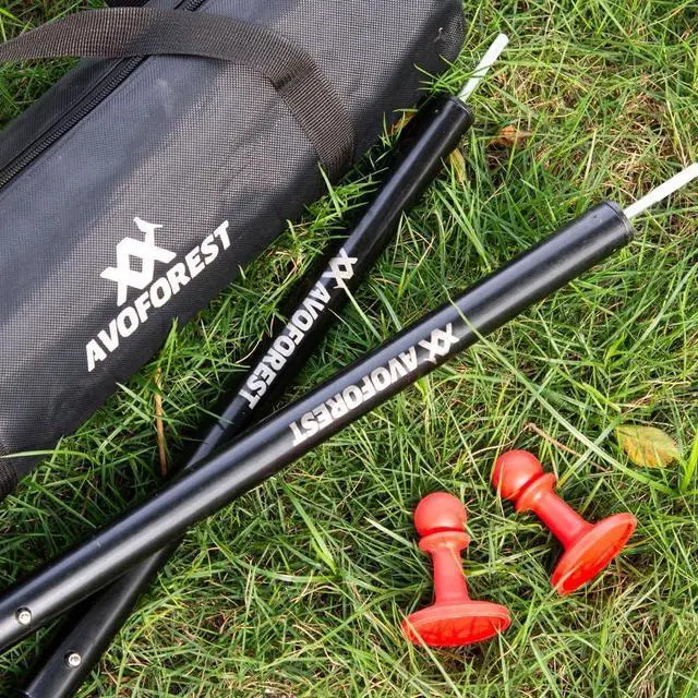 Alt view image 2 of 7 - Tent Poles for Tarp, AVOFOREST Camping Tent Tarps Poles Adjustable Camping Accessories 90in Heavy Duty Poles Thicker Tent Pole with a Diameter of 0.98in for Backpacking Hiking Awning