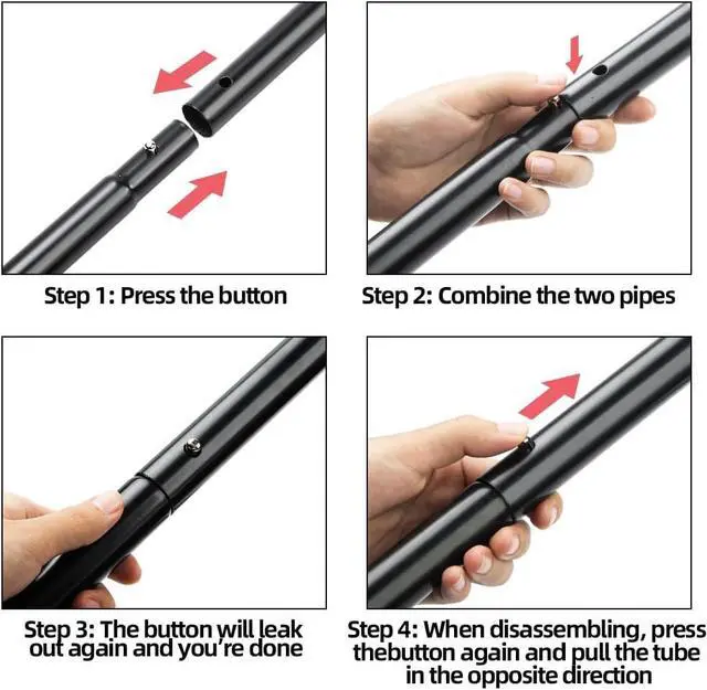 Alt view image 4 of 7 - Tent Poles for Tarp, AVOFOREST Camping Tent Tarps Poles Adjustable Camping Accessories 90in Heavy Duty Poles Thicker Tent Pole with a Diameter of 0.98in for Backpacking Hiking Awning