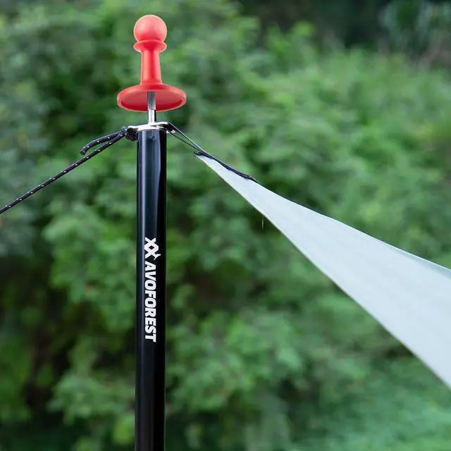 Alt view image 7 of 7 - Tent Poles for Tarp, AVOFOREST Camping Tent Tarps Poles Adjustable Camping Accessories 90in Heavy Duty Poles Thicker Tent Pole with a Diameter of 0.98in for Backpacking Hiking Awning