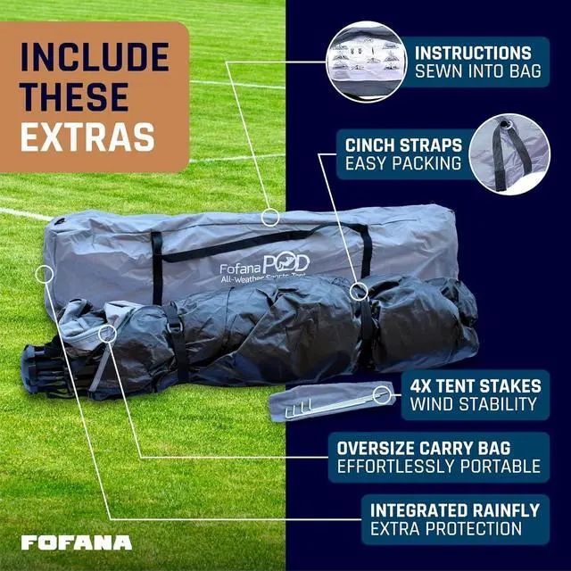 Alt view image 6 of 7 - FOFANA MultiPod - Pop-Up All-Weather Sports Tent - Multipurpose Pod 270 View Multi-Person - Sports Mom and Dad Essentials