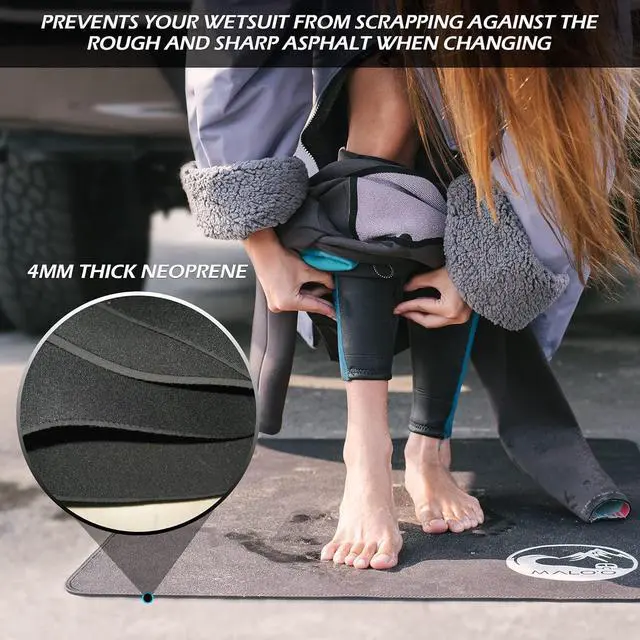 Alt view image 2 of 7 - Malo'o Wetsuit Changing Mat - Perfect for Changing After Surfing, Swimming, or Camping