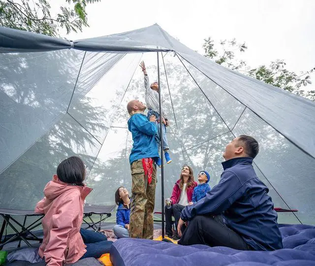 Alt view image 3 of 6 - KAZOO Family Camping Tent Large Waterproof Tipi Tents 8 Person Room Teepee Tent Instant Setup Double Layer
