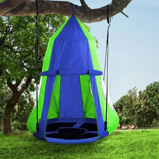Main image of Hanging Tree Swing Tent Waterproof Backyard Hammock Chair Max Capacity 600lbs Detachable Play Tent Swing Play House Castle Nest Pod Indoor Outdoor Bedroom Ceiling Hanging Tent Camping Tree House