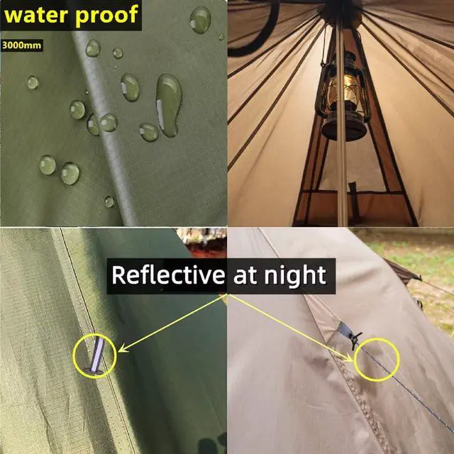 Alt view image 3 of 7 - Longeek 2-4 Person Camping Tent 4 Seasons Backpacking Ultralight Easy Up Hot Teepee