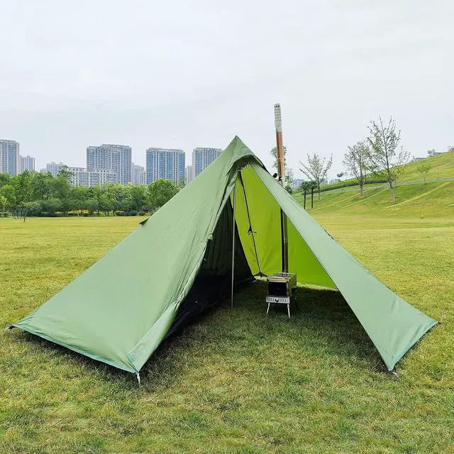 Alt view image 7 of 7 - Longeek 2-4 Person Camping Tent 4 Seasons Backpacking Ultralight Easy Up Hot Teepee