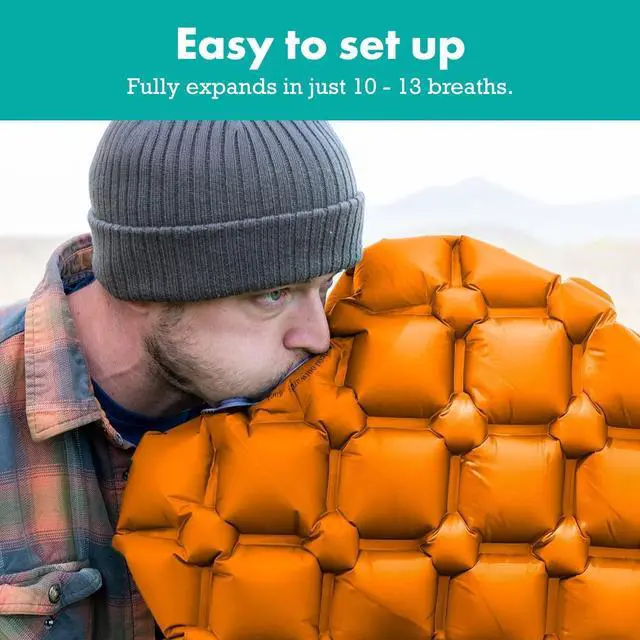 Alt view image 7 of 7 - Ultralight Sleeping Mat - Inflatable & Compact Camping Air Mattress for Backpacking, Hiking